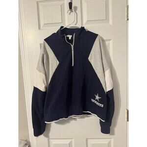 Wear by Erin Andrews Dallas Cowboys Womens Quarter Zip Sweatshirt Sz; XXL